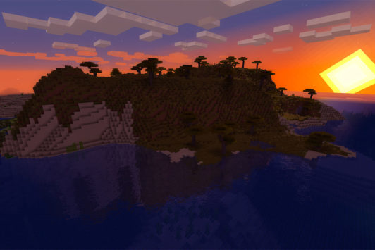 Beautiful Sunset in Minecraft